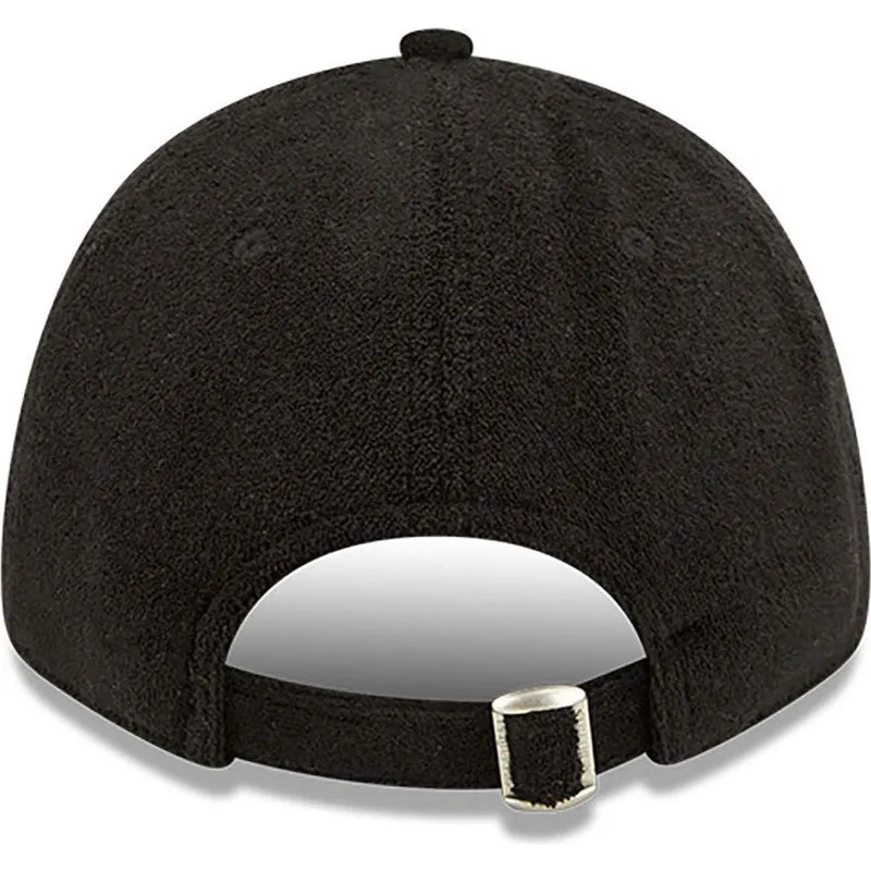 sort-justerbar-buet-kasket-med-sort-logo-9forty-towelling-fra-los-angeles-dodgers-mlb-fra-new-era