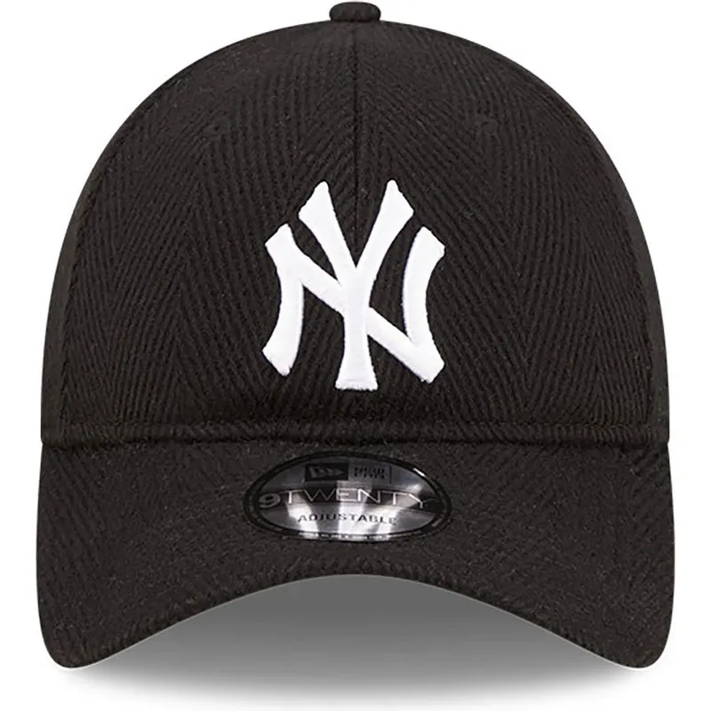 new-era-new-york-yankees-mlb-9twenty-herringbone-justerbar-sort-buet-kasket