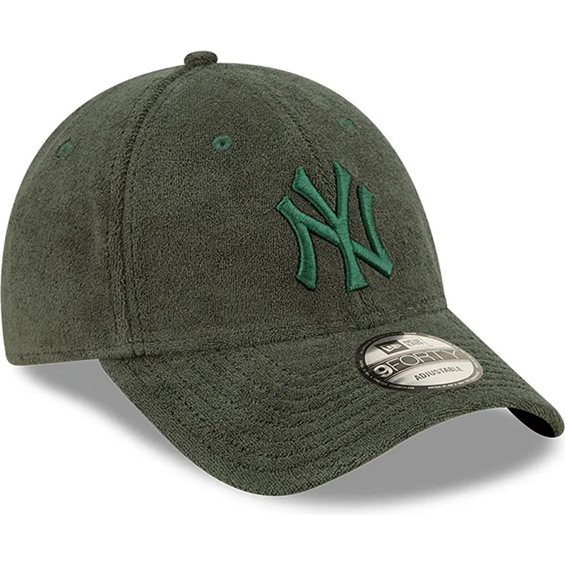 kasketter-buet-gron-justerbar-rem-9forty-towelling-fra-new-york-yankees-mlb-af-new-era