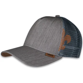 Kasketter buet grå snapback HFT Linen 2014 af Djinns