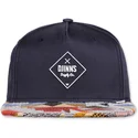 djinns-aztek-gummi-snapback-kasket-i-marinebla