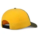 djinns-hft-puffy-nylon-gron-og-gul-snapback-kurvet-kasket