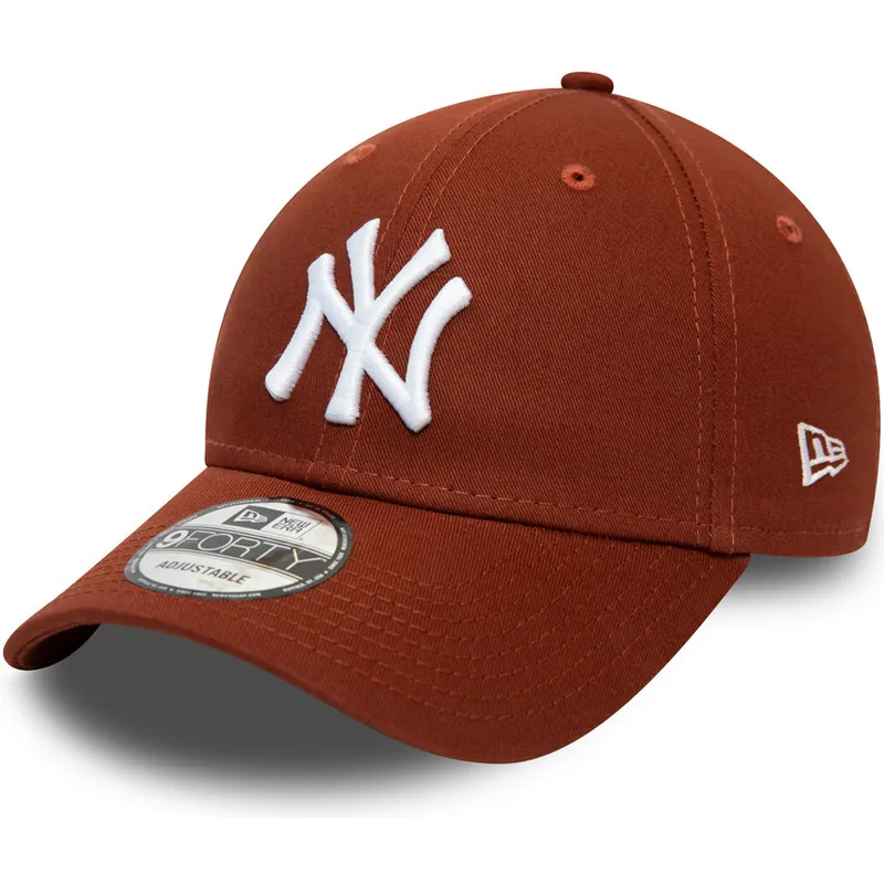kasketter-buet-brun-justerbar-rem-9forty-league-essential-fra-new-york-yankees-mlb-af-new-era