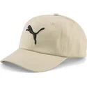 beige-justerbar-kurvet-kasket-essentials-cat-logo-fra-puma