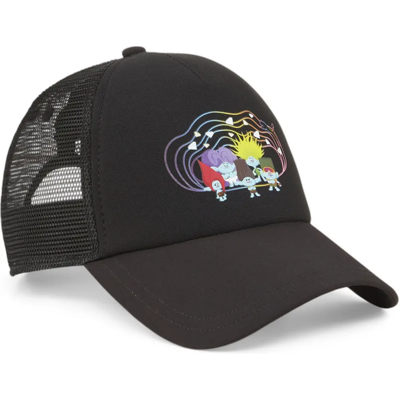 kasketter-buet-sort-snapback-til-barn-fra-trolls-af-puma kasketter-buet-sort-snapback-til-barn-fra-trolls-af-puma