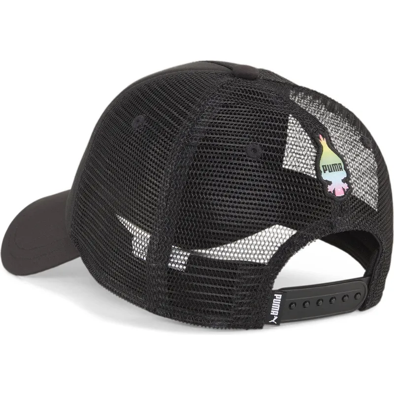 kasketter-buet-sort-snapback-til-barn-fra-trolls-af-puma kasketter-buet-sort-snapback-til-barn-fra-trolls-af-puma
