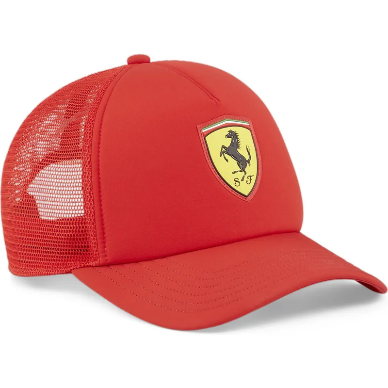 kasketter-buet-rod-snapback-race-fra-ferrari-formula-1-af-puma