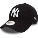 justerbar-sort-kurvet-kasket-9twenty-league-essential-fra-new-york-yankees-mlb-fra-new-era