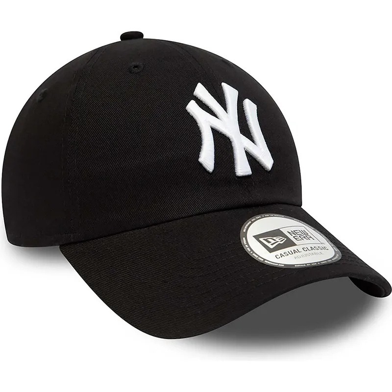 justerbar-sort-kurvet-kasket-9twenty-league-essential-fra-new-york-yankees-mlb-fra-new-era