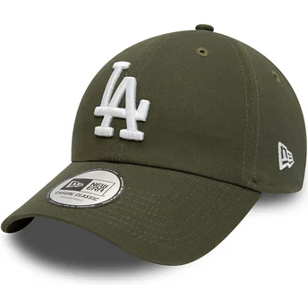 Los Angeles Dodgers MLB New Era 9TWENTY League Essential justerbar grøn buet kasket
