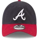 justerbar-marinebla-og-rod-buet-kasket-9twenty-core-classic-fra-atlanta-braves-mlb-fra-new-era