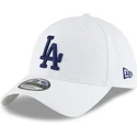hvid-justerbar-kurvet-kasket-med-blat-logo-9twenty-core-classic-fra-los-angeles-dodgers-mlb-fra-new-era