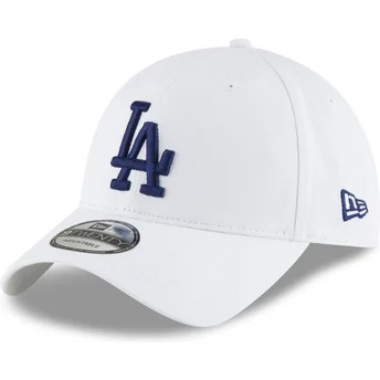 Hvid justerbar buet kasket med blåt logo 9TWENTY Core Classic fra Los Angeles Dodgers MLB fra New Era