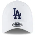 hvid-justerbar-kurvet-kasket-med-blat-logo-9twenty-core-classic-fra-los-angeles-dodgers-mlb-fra-new-era