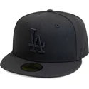 sort-fitted-flad-kasket-med-sort-logo-59fifty-league-essential-fra-los-angeles-dodgers-mlb-fra-new-era