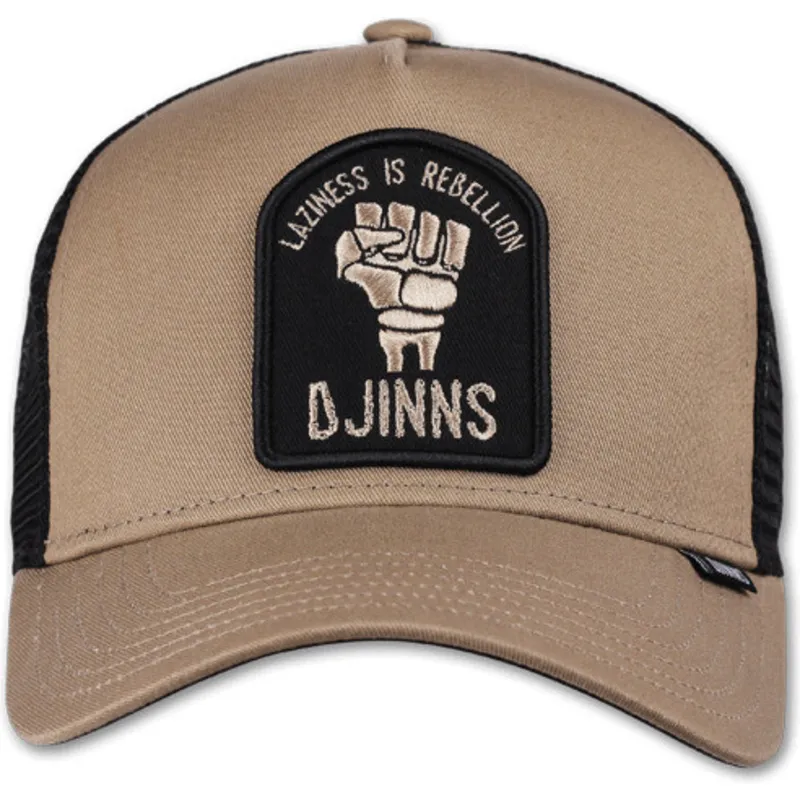 beige-og-sort-trucker-kasket-rebellion-hft-fra-djinns