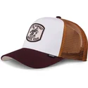 hvid-brun-og-bordeaux-coffee-club-hft-trucker-kasket-fra-djinns