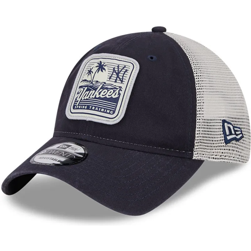 kasketter-buet-marinebla-snapback-9twenty-stripe-fra-new-york-yankees-mlb-af-new-era