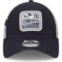 kasketter-buet-marinebla-snapback-9twenty-stripe-fra-new-york-yankees-mlb-af-new-era