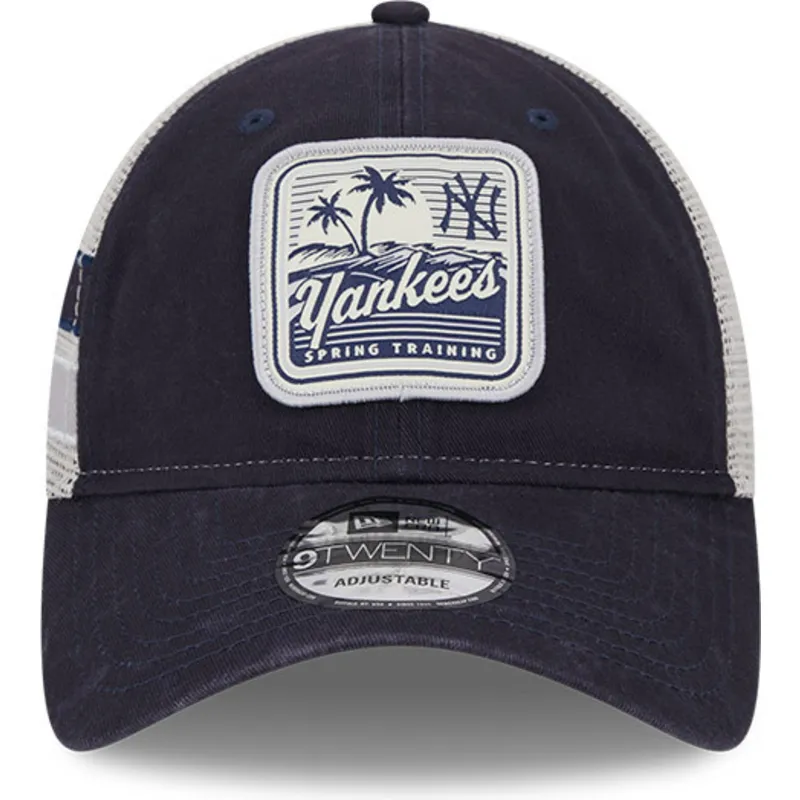 kasketter-buet-marinebla-snapback-9twenty-stripe-fra-new-york-yankees-mlb-af-new-era