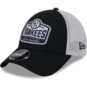 new-era-new-york-yankees-mlb-9forty-stretch-snap-tab-marinebla-og-hvid-trucker-cap