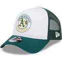 hvid-og-gron-9forty-a-frame-circle-trucker-cap-fra-oakland-athletics-mlb-fra-new-era