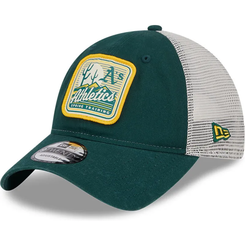 kasketter-buet-gron-snapback-9twenty-stripe-fra-oakland-athletics-mlb-af-new-era