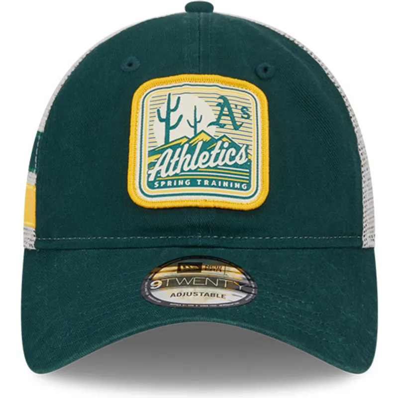 kasketter-buet-gron-snapback-9twenty-stripe-fra-oakland-athletics-mlb-af-new-era