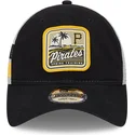 sort-og-hvid-trucker-kasket-9twenty-stripe-fra-pittsburgh-pirates-mlb-fra-new-era