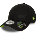 sort-justerbar-kasket-med-buet-skygge-9forty-repreve-af-valentino-rossi-vr46-motogp-fra-new-era