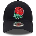 kasketter-buet-marinebla-justerbar-rem-9forty-core-fra-england-rugby-rfu-af-new-era