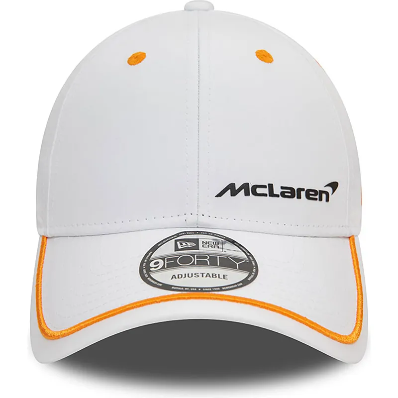 kasketter-buet-hvid-justerbar-rem-9forty-contrast-piping-fra-mclaren-racing-formula-1-af-new-era