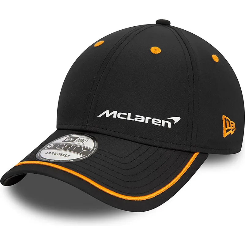 kasketter-buet-sort-justerbar-rem-9forty-contrast-piping-fra-mclaren-racing-formula-1-af-new-era