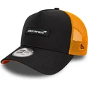 sort-og-orange-trucker-cap-9forty-a-frame-patch-front-fra-mclaren-racing-formula-1-af-new-era
