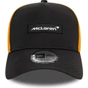 sort-og-orange-9forty-a-frame-patch-front-trucker-cap-fra-mclaren-racing-formula-1-af-new-era