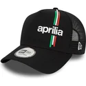 sort-trucker-kasket-9forty-a-frame-flawless-print-fra-aprilia-piaggio-fra-new-era
