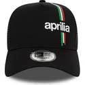 sort-trucker-kasket-9forty-a-frame-flawless-print-fra-aprilia-piaggio-fra-new-era