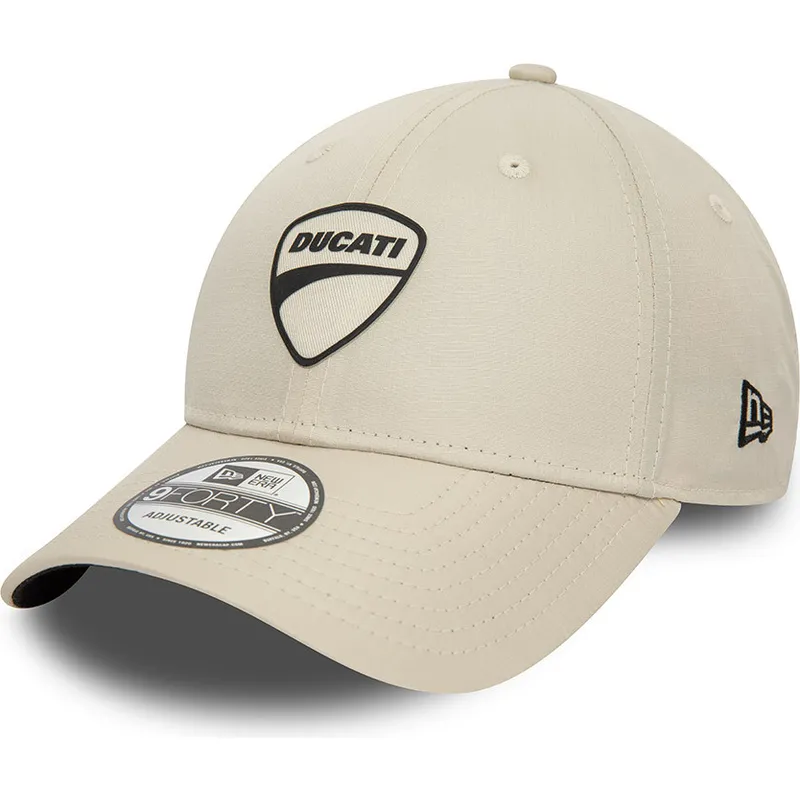 kasketter-buet-beige-justerbar-rem-9forty-ripstop-fra-ducati-motor-motogp-af-new-era