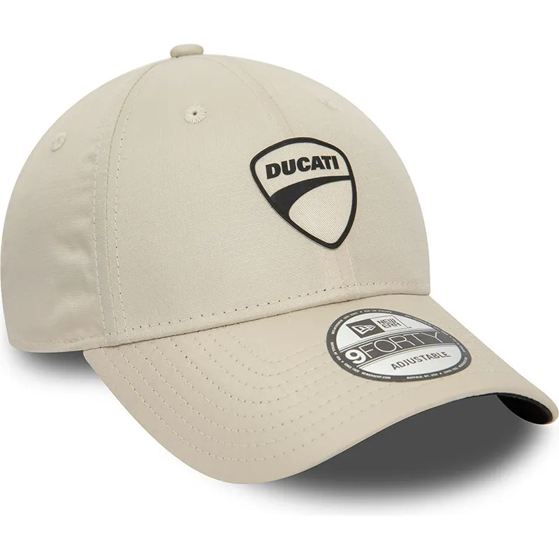 kasketter-buet-beige-justerbar-rem-9forty-ripstop-fra-ducati-motor-motogp-af-new-era