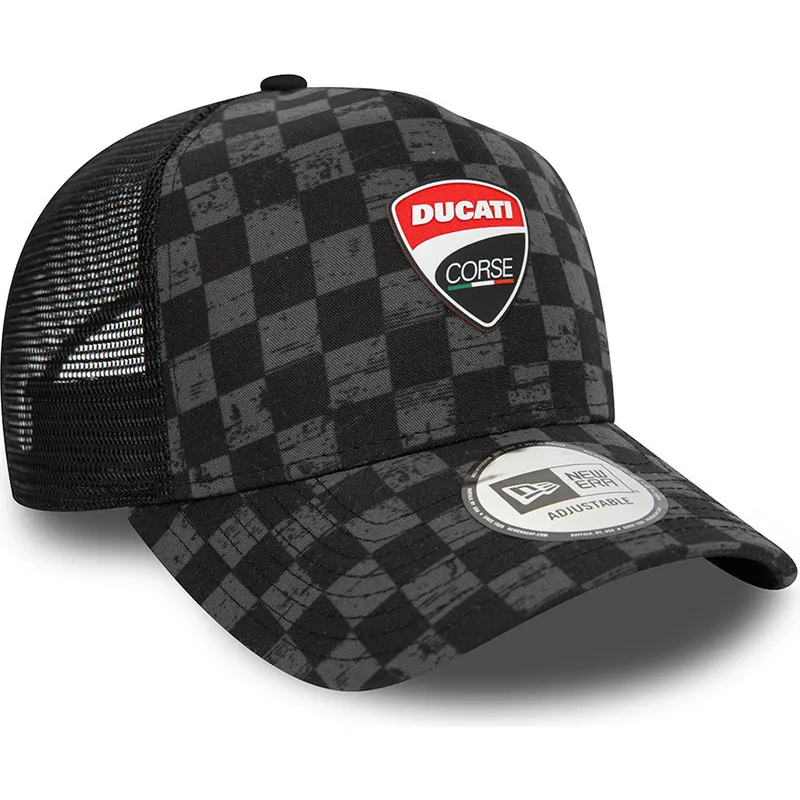 kasketter-buet-sort-snapback-9forty-a-frame-all-over-print-check-fra-ducati-motor-motogp-af-new-era