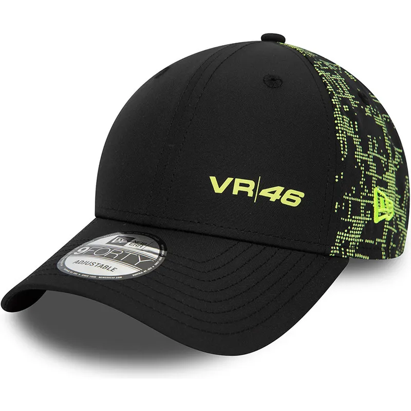 kasketter-buet-sort-snapback-9forty-poly-print-fra-valentino-rossi-vr46-motogp-af-new-era