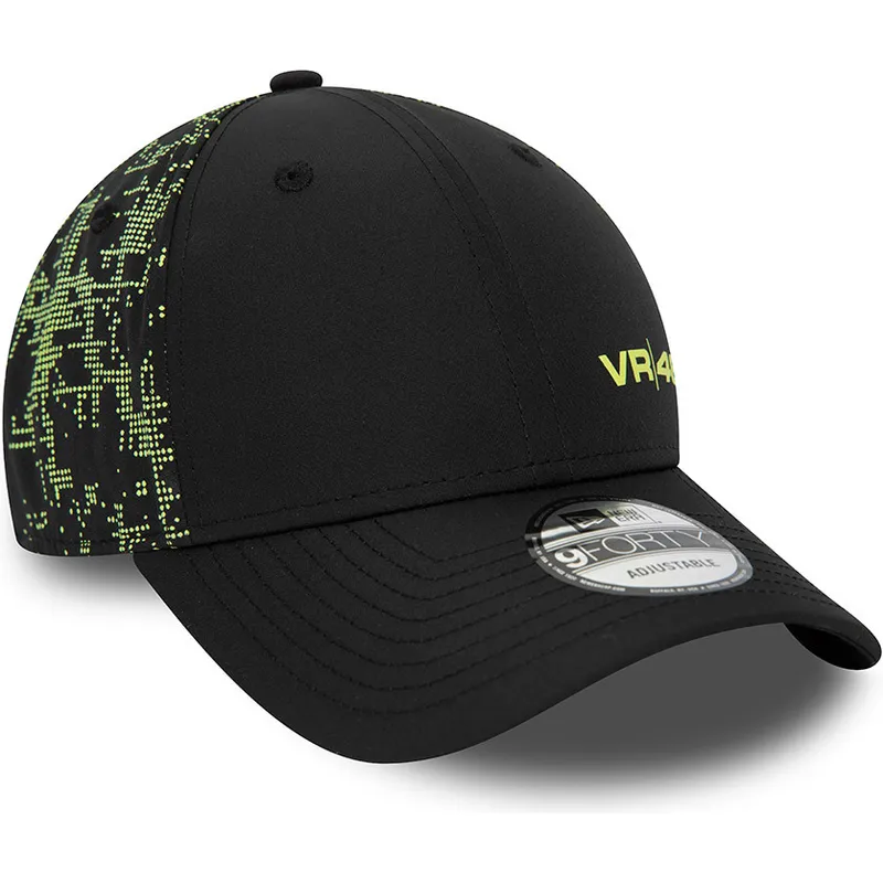 kasketter-buet-sort-snapback-9forty-poly-print-fra-valentino-rossi-vr46-motogp-af-new-era