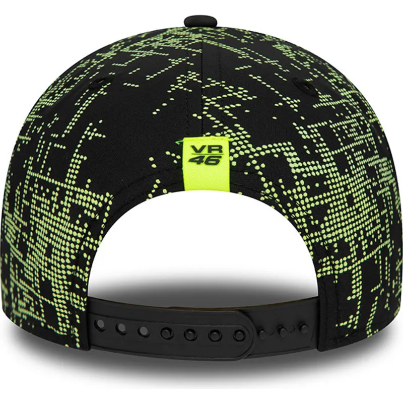 kasketter-buet-sort-snapback-9forty-poly-print-fra-valentino-rossi-vr46-motogp-af-new-era