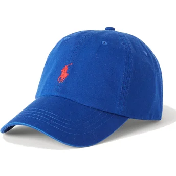Kasketter buet blå justerbar rem Cotton Chino Classic Sport af Polo Ralph Lauren