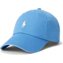 bla-justerbar-kasket-med-hvidt-logo-cotton-chino-classic-sport-fra-polo-ralph-lauren