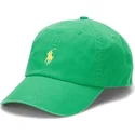 gron-justerbar-buet-kasket-med-gult-logo-cotton-chino-classic-sport-fra-polo-ralph-lauren