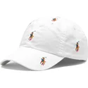 hvid-justerbar-buet-kasket-med-flerfarvede-classic-sport-multi-logo-fra-polo-ralph-lauren
