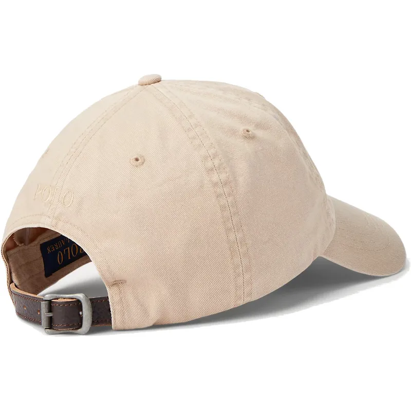 kasketter-buet-beige-justerbar-rem-af-polo-ralph-lauren
