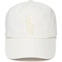justerbar-lys-beige-buet-kasket-med-beige-big-pony-logo-chino-classic-sport-fra-polo-ralph-lauren