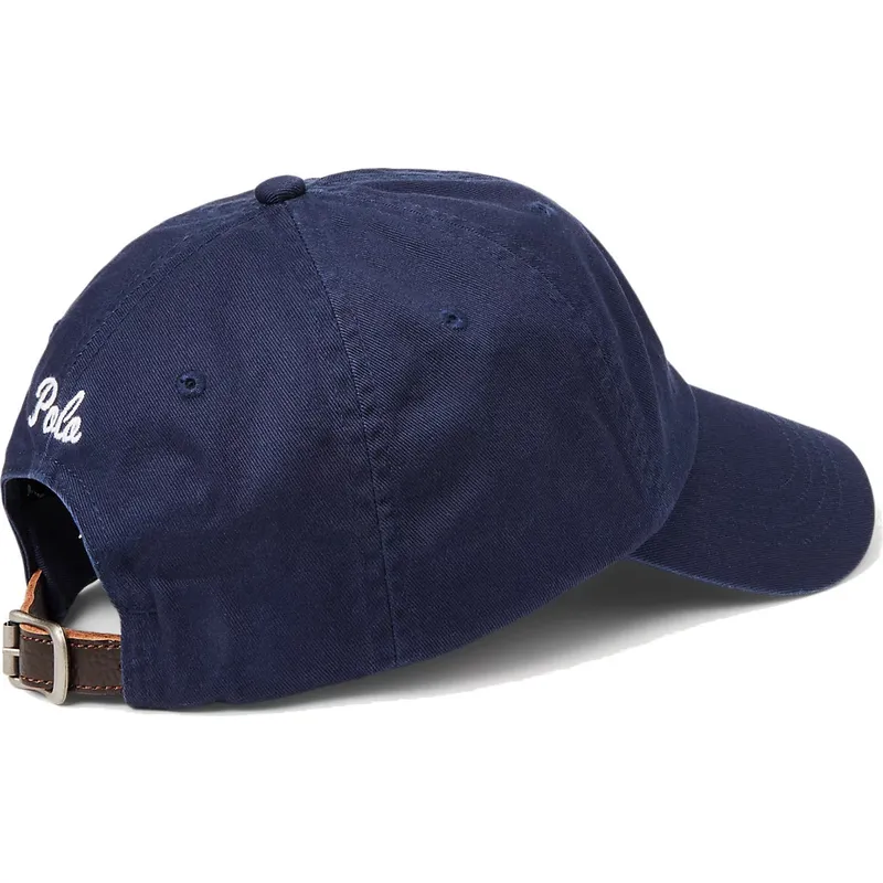 kasketter-buet-marinebla-justerbar-rem-af-polo-ralph-lauren